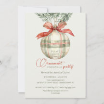 Klassieke Plaid Kerstbal Wisselparty