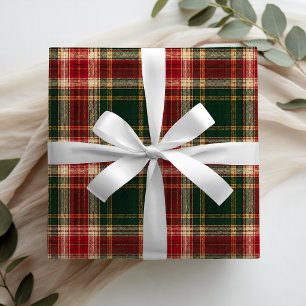 Klassieke Plaid Kerstmis Tartan Elegantie Cadeaupapier