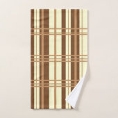 Klassieke Plaid Tan en Cream Shades Bad Handdoek (Handdoek)