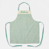 Klassieke Plaid Tartan Baking Naam Christmas Bakin Schort (Voorkant)