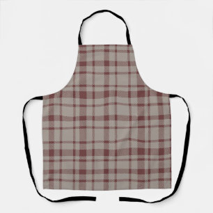 Klassieke Plaid Tartan Patroon-Bruin & Taupe Schort