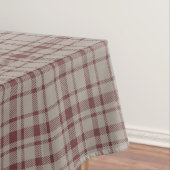 Klassieke Plaid Tartan Patroon-Bruin & Taupe Tafelkleed (Voorbeeld)
