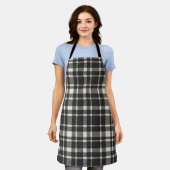 Klassieke Plaid Tartan Pattern-Black & Off-White Schort (Gedragen)