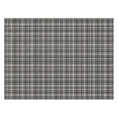 Klassieke Plaid Tartan Pattern-Black & Off-White Tafelkleed (Voorkant (Horizontaal))