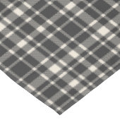 Klassieke Plaid Tartan Pattern-Black & Off-White Tafelkleed (Gekanteld)