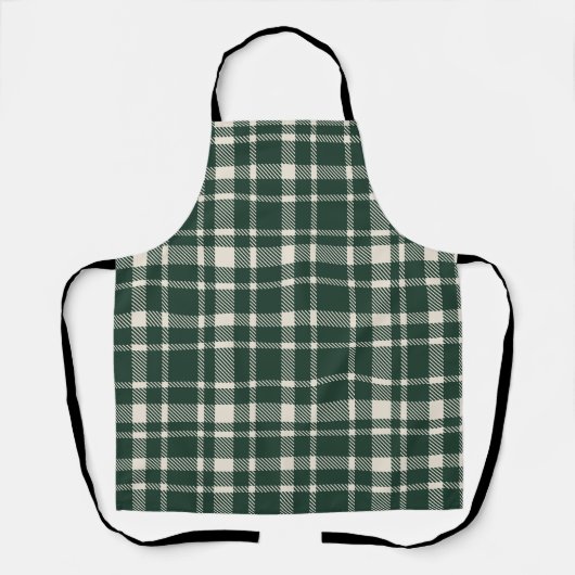 Klassieke Plaid Tartan Pattern-Emerald & Cream Schort (Voorkant)