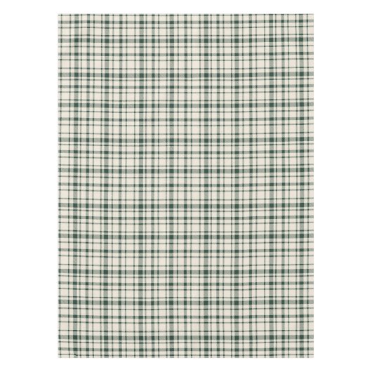 Klassieke Plaid Tartan Pattern-Emerald & Cream Tafelkleed (Voorkant)
