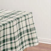Klassieke Plaid Tartan Pattern-Emerald & Cream Tafelkleed (Voorbeeld)