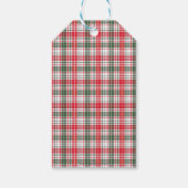 Klassieke Plaid Winter Tartan Naam Persoonlijk Cadeaulabel (Voorkant)