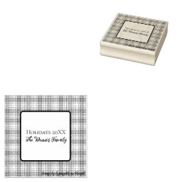 Klassieke Plaid Winter Tartan Persoonlijke Check Rubberstempel