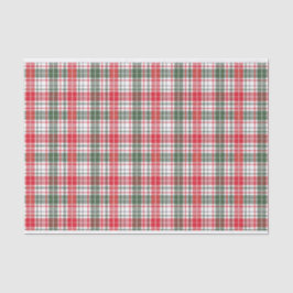 Klassieke Plaid Winter Tartan Rood, Wit, Groen Tissuepapier