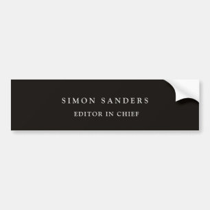 Klassieke Plain Unieke Minimalistische Smoky Black Bumpersticker