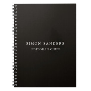 Klassieke Plain Unieke Minimalistische Smoky Black Notitieboek