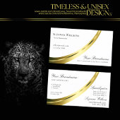 Klassieke Plain White met Decoratieve Gouden Decor Visitekaartje