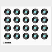 Klassieke Plakplaatjes Ronde Sticker (Vel)