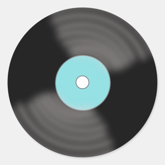Klassieke Plakplaatjes Ronde Sticker (Voorkant)