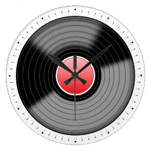 Klassieke Platenspeler van vinylplaat LP wandklok