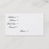 Klassieke platinum Visitekaartjes (Achterkant)