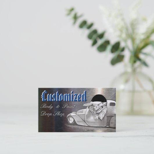 Klassieke platinum Visitekaartjes (Staand voorkant)