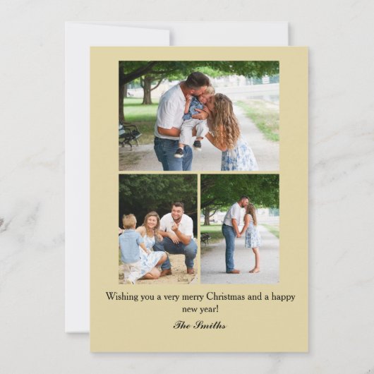 Klassieke platte kerstkaart (Achterkant)