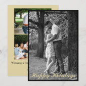 Klassieke platte kerstkaart (Voorkant / Achterkant)