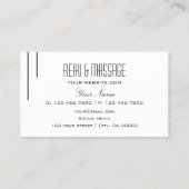 Klassieke platte witte, eenvoudige en professionel visitekaartje (Achterkant)