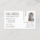 Klassieke platte witte kleur met Logo & Foto Profe Visitekaartje (Achterkant)