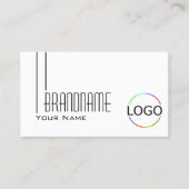 Klassieke platte witte kleur met Logo & Foto Profe Visitekaartje (Voorkant)