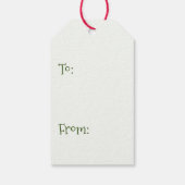 Klassieke Poinsetta vakantie Cadeaulabel (Achterkant)