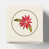 Klassieke Poinsettia Eenvoudig Cute Moderne Kerstm Bedankdoosjes (Bovenkant)