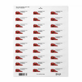 Klassieke Poinsettia Holiday Etiket (Full Sheet)