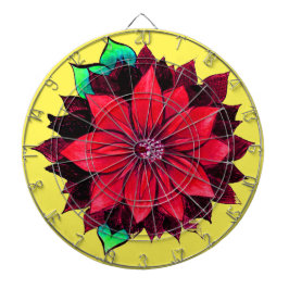 KLASSIEKE POINSETTIA IN ROOD DARTBORD