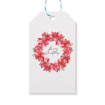 Klassieke Poinsettia Kerstkrans met bessen