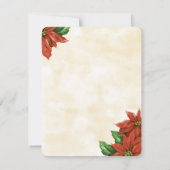 Klassieke Poinsettia Trouw Save The Date Kaart (Achterkant)