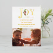 Klassieke poinsettias Garland maakt deel uit van d Folie Uitnodiging (Staand Voorkant)