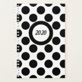 Klassieke polaire donkerwitte platenspeler planner (Voorkant)