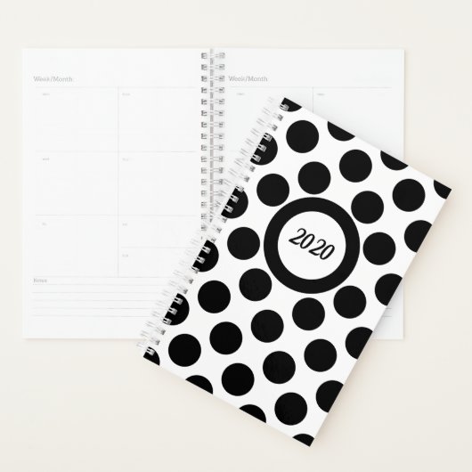 Klassieke polaire donkerwitte platenspeler planner (Display)