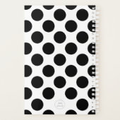 Klassieke polaire donkerwitte platenspeler planner (Achterkant)