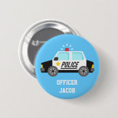 Klassieke politieauto met Button van Sirene-offici (Voorkant /achterkant)