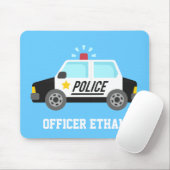 Klassieke politieauto met Siren voor kinderen Muismat (Met muis)