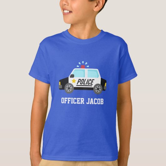 Klassieke politieauto met Siren voor kinderen T-shirt (Voorkant)