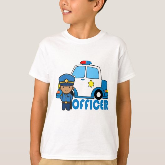 Klassieke politieauto met Siren voor kinderen T-shirt (Voorkant)
