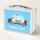 Klassieke politieauto met Sirene Boys, gepersonali (Achterkant)