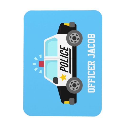 Klassieke politieauto met Sirene-functionaris gepe Magneet (Verticaal)