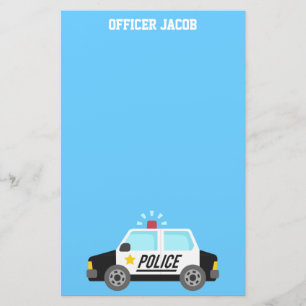 Klassieke Politieauto met Sirene Voor Kinderen Briefpapier