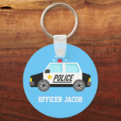 Klassieke politieauto met Sirenenaam Sleutelhanger (Voorkant)