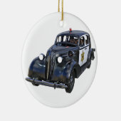 Klassieke politiewagen keramisch ornament (Rechts)