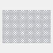 Klassieke polka dot grijs / grijs inpakpapier vel (Voorkant 3)