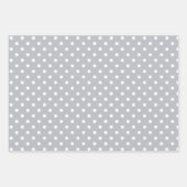 Klassieke polka dot grijs / grijs inpakpapier vel (Voorkant 2)