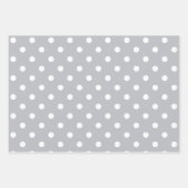 Klassieke polka dot grijs / grijs inpakpapier vel (Voorkant)